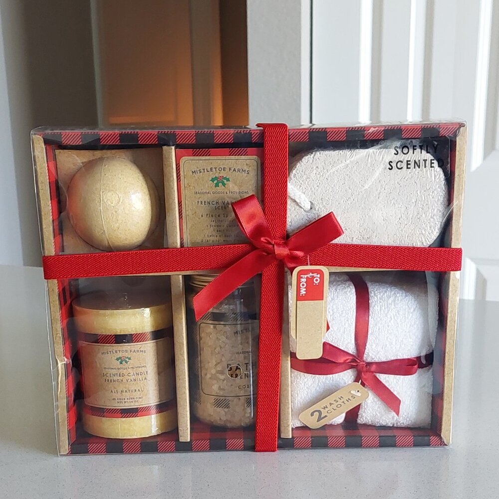 Mistletoe Farms 6 Piece French Vanilla Spa Gift Set New in Box